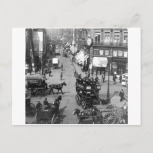 Carte Postale Fleet Street Londres Angleterre, 1901 Royaume-Uni.