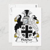 Carte Postale Fletcher Family Crest (Devant / Derrière)
