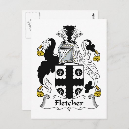 Carte Postale Fletcher Family Crest (Devant / Derrière)