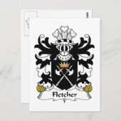 Carte Postale Fletcher Family Crest (Devant / Derrière)