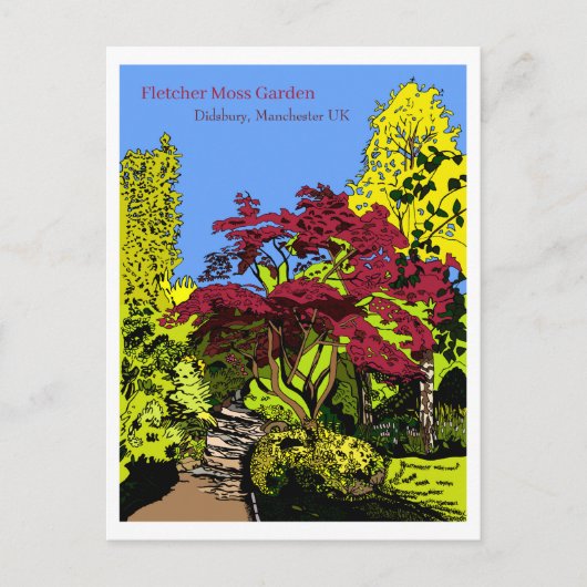 Carte Postale Fletcher Moss Garden, Manchester Royaume-Uni (Devant)