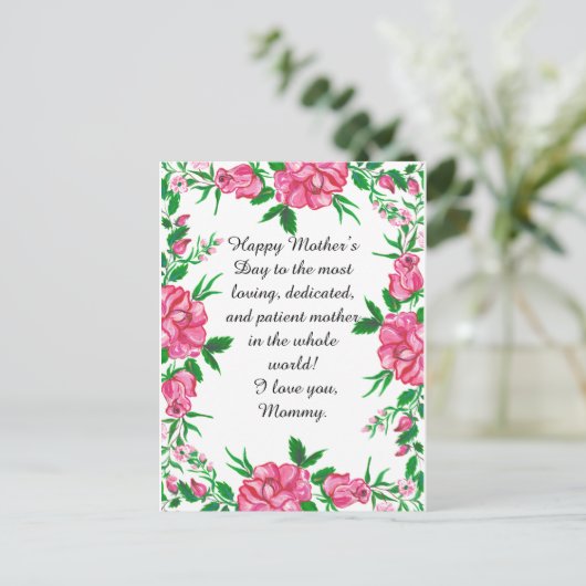 Carte Postale fleur (Debout devant)