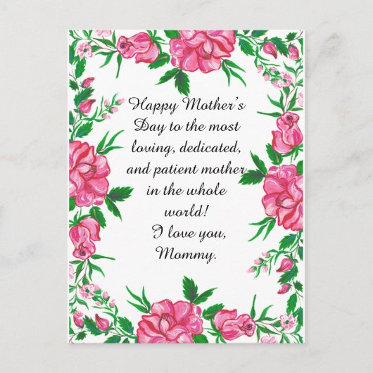 Carte Postale fleur (Devant)