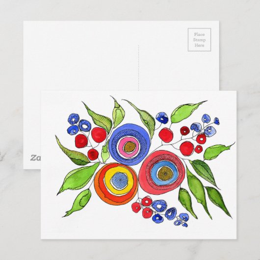 Carte Postale Fleur (Devant / Derrière)