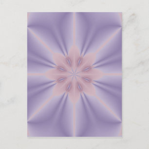 Carte Postale Fleur 3D rose et Lilac