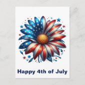 Carte Postale Fleur 4 juillet (Devant)