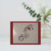 Carte Postale fleur abstraite, (Debout devant)