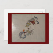 Carte Postale fleur abstraite, (Devant / Derrière)