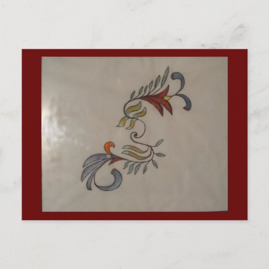 Carte Postale fleur abstraite, (Devant)