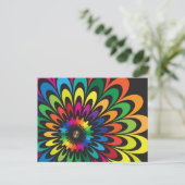 Carte Postale Fleur Abstraite colorée. (Debout devant)