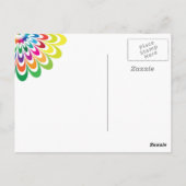 Carte Postale Fleur Abstraite colorée. (Dos)