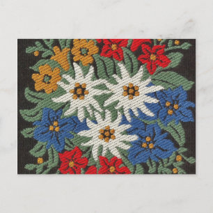 Carte Postale Fleur alpine suisse Edelweiss