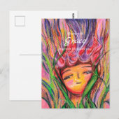 Carte Postale Fleur Avec Grâce - Pastel Floral Encouragement Voi (Devant / Derrière)