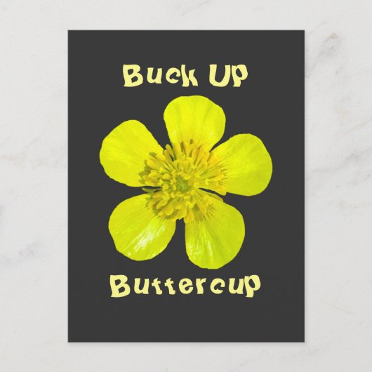 Carte Postale Fleur Beurre - Buck Up Buttercup. (Devant)