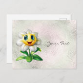 Carte postale Fleur Blanche (Devant / Derrière)