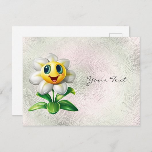 Carte postale Fleur Blanche (Devant / Derrière)