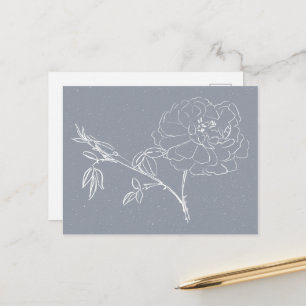 Carte Postale Fleur Blanche Assez Doodle