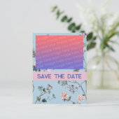 Carte Postale Fleur Bleu Antique (Debout devant)