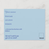 Carte Postale Fleur Bleu Antique (Dos)