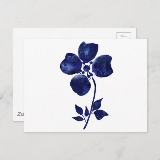 Carte Postale Fleur bleue (Devant / Derrière)