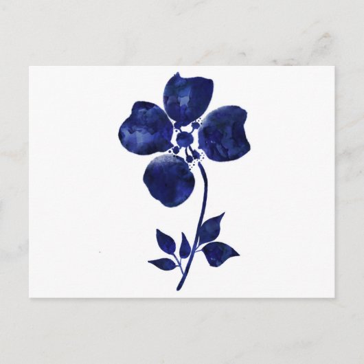 Carte Postale Fleur bleue (Devant)
