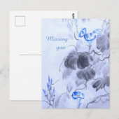 Carte Postale Fleur bleue (Devant / Derrière)