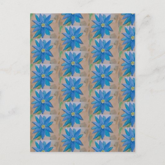 Carte Postale Fleur bleue (Devant)