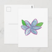 Carte Postale Fleur bleue (Devant / Derrière)