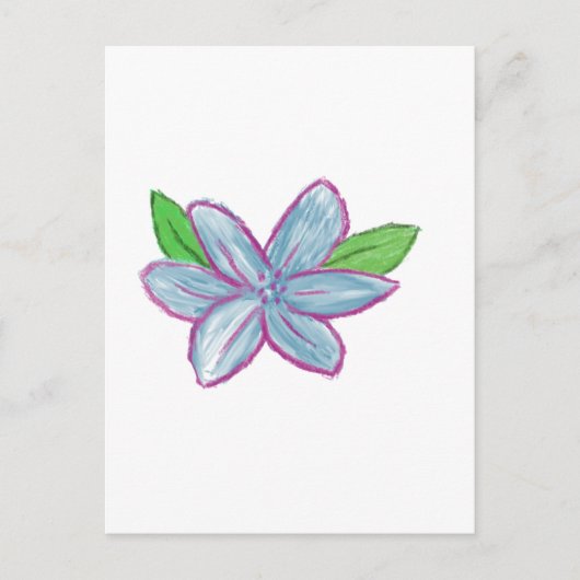 Carte Postale Fleur bleue (Devant)