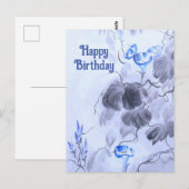 Carte Postale Fleur bleue (Devant / Derrière)