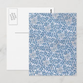 CARTE POSTALE FLEUR BLEUE ÉLÉGANTE (Devant / Derrière)