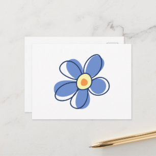 Carte Postale Fleur Bleue, Fleur Fleur, Fleur En Fleur