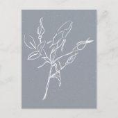 Carte Postale Fleur botanique blanche Doodle (Devant)