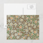 Carte Postale Fleur botanique de trèfle William Morris (Devant / Derrière)