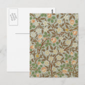 Carte Postale Fleur botanique de trèfle William Morris (Devant / Derrière)
