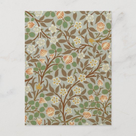 Carte Postale Fleur botanique de trèfle William Morris (Devant)