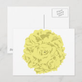 Carte Postale fleur carnation jaune (Devant / Derrière)