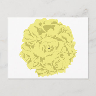 Carte Postale fleur carnation jaune