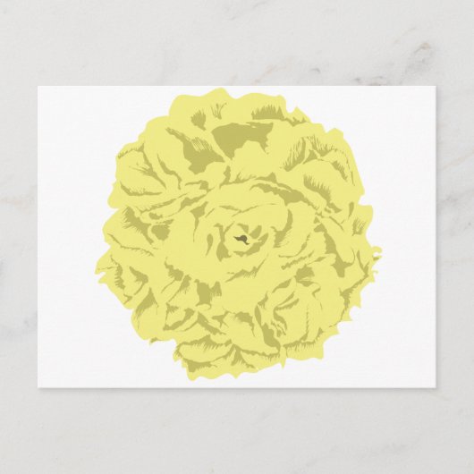 Carte Postale fleur carnation jaune (Devant)