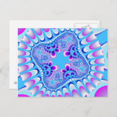 Carte postale Fleur Congelée Personnalisée (Devant / Derrière)