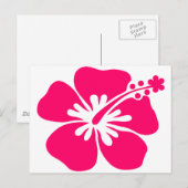 Carte Postale fleur d'aloa rose (Devant / Derrière)