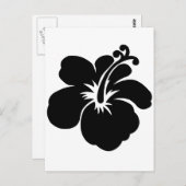 Carte Postale Fleur d'aloha noir (Devant / Derrière)