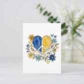Carte Postale Fleur d'amour et de paix (Debout devant)