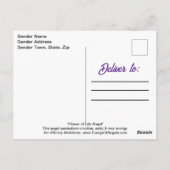 Carte Postale Fleur d'ange de la vie Symbole Déesse noire Art (Dos)