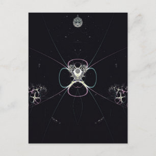 Carte Postale Fleur dans l'espace
