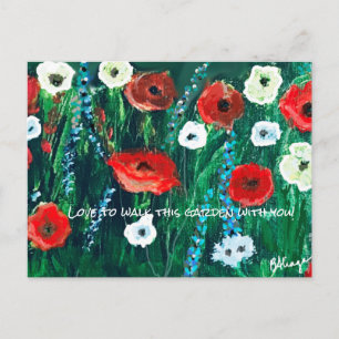 Carte Postale Fleur d'apparence fraîche Acrylique pour elle