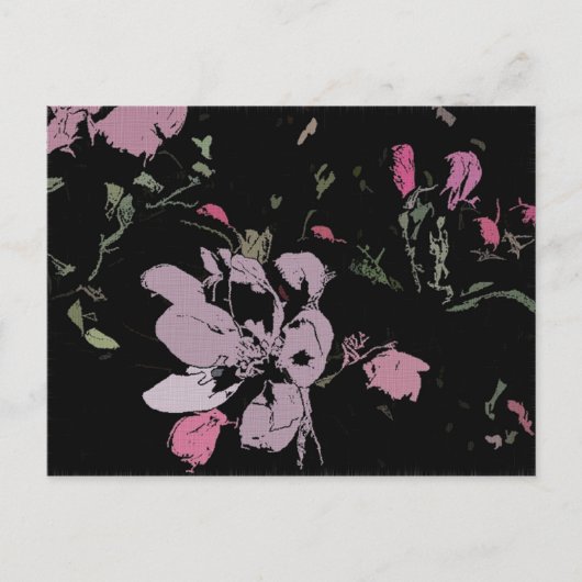 Carte Postale Fleur d'Apple en encre (Devant)