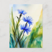 Carte Postale Fleur d'aquarelle, Croisement (Devant)