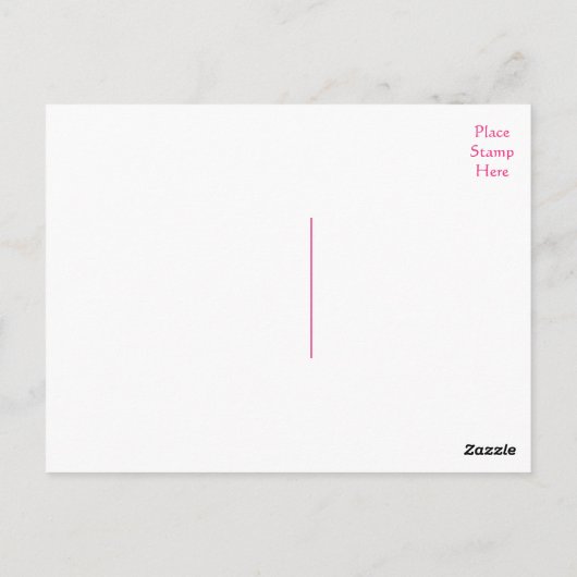 Carte Postale Fleur d'aquarelle rose et violet Merci (Dos)