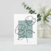 Carte Postale Fleur d'art minimaliste (Debout devant)